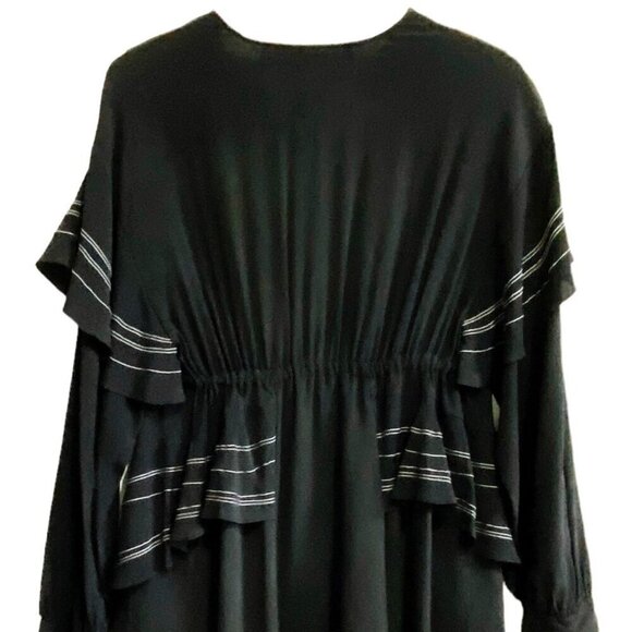 Iro Nine Black Silk Blend Long Sleeve Dress, size 36 EU/S - Picture 12 of 15